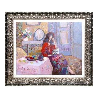 Isaac Maimon, Lady Contemplating, Painting For Sale
