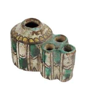 Antique Inwell in Enamelled Earthenware