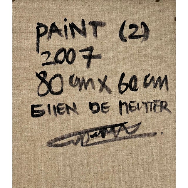 Contemporary Ellen De Meutter, PAINT Abstract Belgian Contemporary Oil Painting Ellen De Meutter Woman Artist, 2007 For Sale - Image 3 of 11