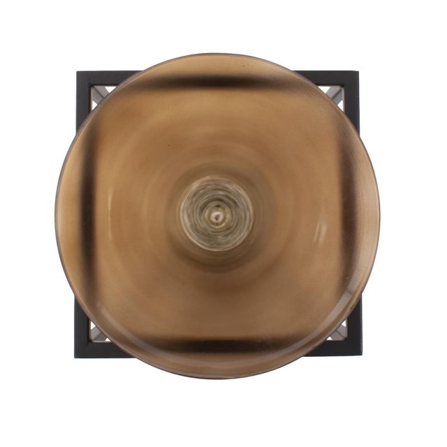 Bronze Euler Drop Vase with Black Iron Stand- Extra Large For Sale In Chicago - Image 6 of 11