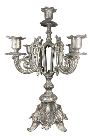 Vintage French Style Metal Candelabra