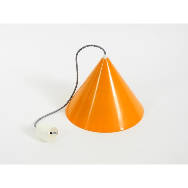 Vintage Model Billiard Pendant Lamp in Orange Metal by Louis Poulsen, 1970s For Sale - Image 13 of 17