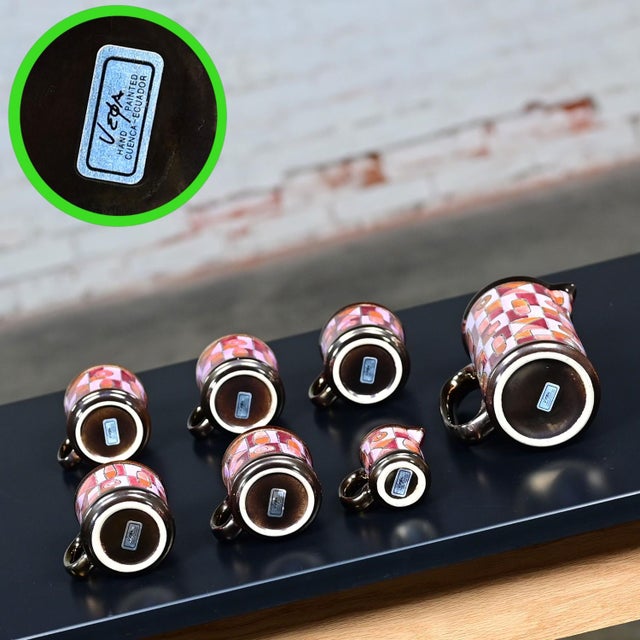 Late 20th Century Modern Vega Pottery Coffee Service Set Made in Ecuador by Eduardo Vega For Sale - Image 12 of 12