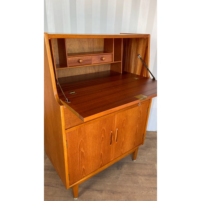 Mid-Century Teak Bureau with Fall Front from Jentique, 1960s For Sale - Image 4 of 7