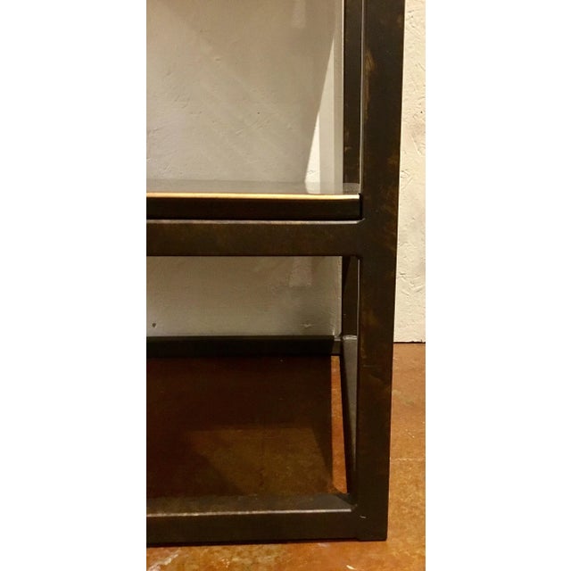 2010s Transitional Sherrill Co. Wood and Gold Etagere For Sale - Image 5 of 6