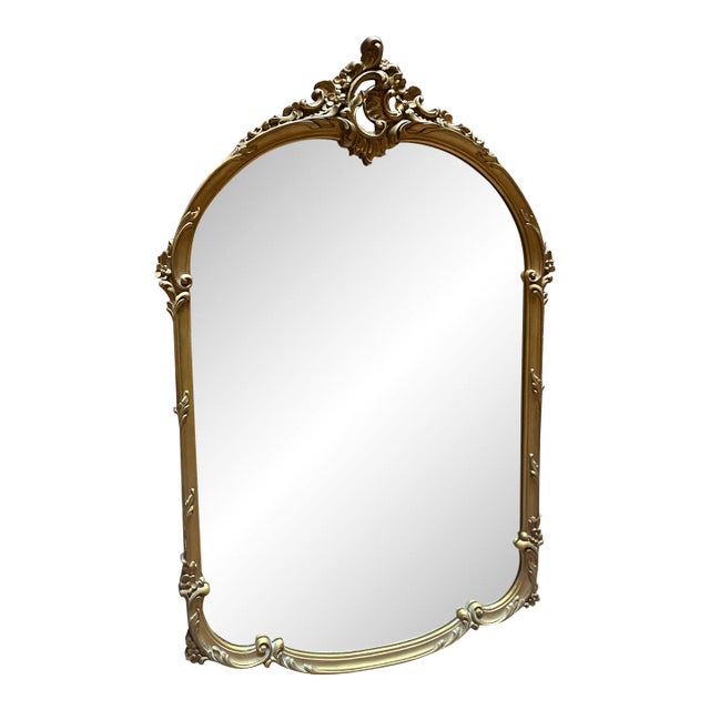 Vintage Arched Gilt Mirror For Sale