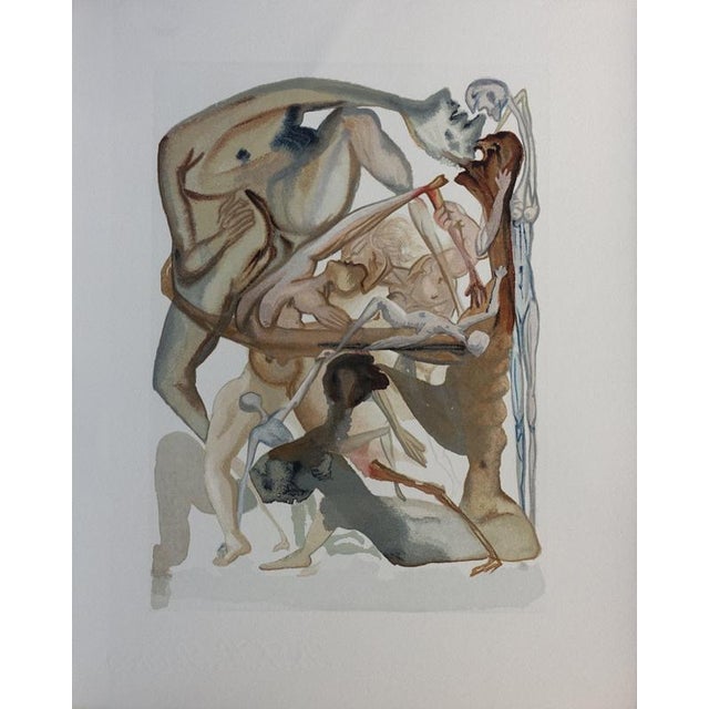 Salvador Dali, On the Edge of the Seventh Circle, Woodcut For Sale - Image 6 of 6