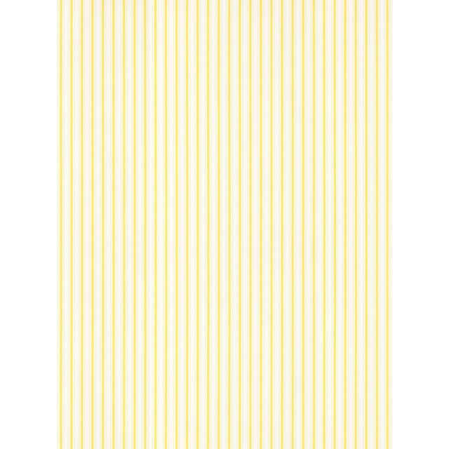 Sample - The House of Scalamandré Johnson Stripe Wallpaper, Lemon For Sale