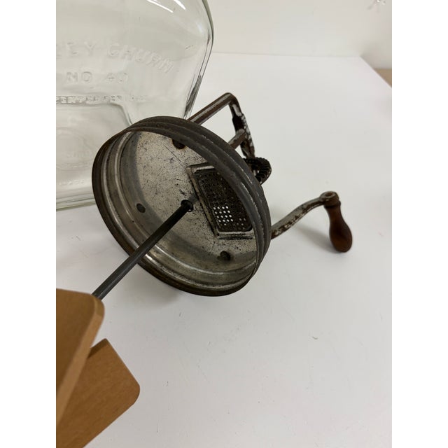Antique Dazey No. 40 Glass Butter Churn, 1922 Patent, Cast Iron & Wood For Sale - Image 11 of 16
