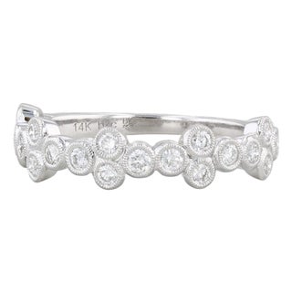 Beverley K 0.47ctw Diamond Ring 14k White Gold Wedding Stackable Band, Size 6.5 For Sale