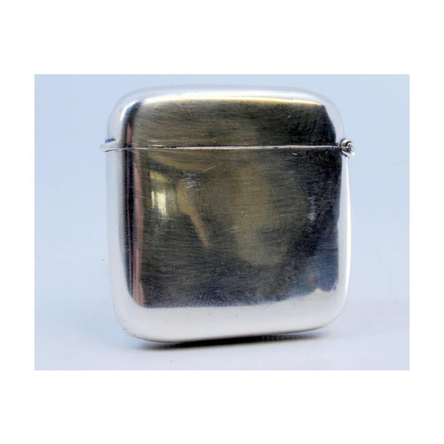 Metal Silver Matchbox with Engraved Plant Motifs For Sale - Image 7 of 10