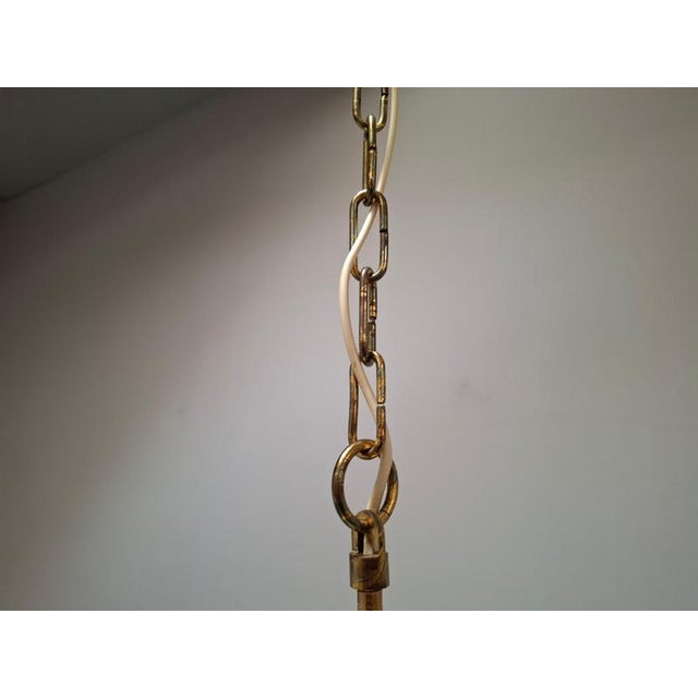 Mid-Century Modern Pendant Light in Brass and Smoked Bubble Glass by Kamenický Šenov, 1960s For Sale - Image 11 of 18