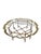 Late 20th Century Vintage Hollywood Regency Faux Bamboo & Brass Scalloped Glass Tray Coffee Table, 42” Round For Sale - Image 5 of 17