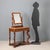 Louis Philippe walnut dressing table. Tilting beveled mirror supported by a pair of turned columns and a pair of drawers...