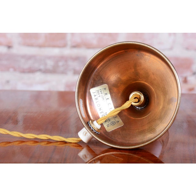 Metal Mid-Century Table Lamp in Brass and Textile Lampshade, Czech, 1960s For Sale - Image 7 of 10