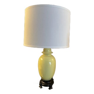 Light Yellow Ginger Jar Lamp For Sale