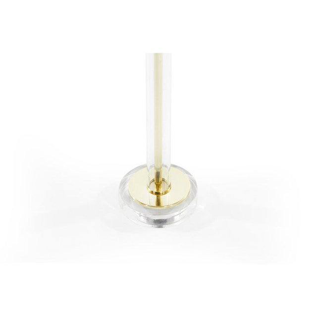 Mid-Century Modern Glass and Brass Table Lamp For Sale - Image 4 of 8