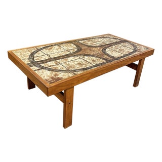 Tile Top Coffee Table by Trioh Denmark For Sale