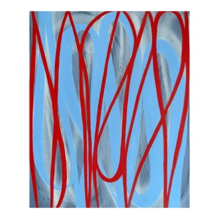 Contemporary Abstract Oil on Canvas "10ju23p-2010" by Alain Clément For Sale