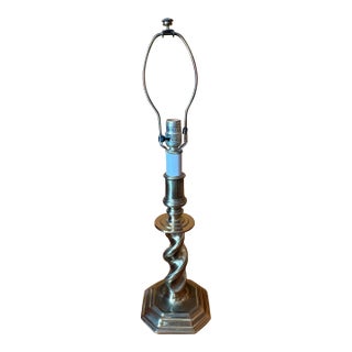 Late 20th Century Brass Barley Twist Table Lamp by Stiffel For Sale