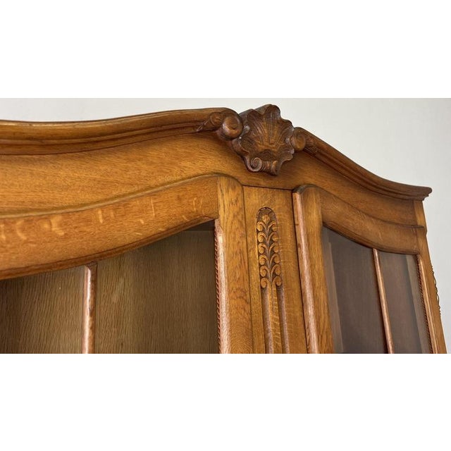 Wood Vintage French Display Cabinet in Oak For Sale - Image 7 of 18