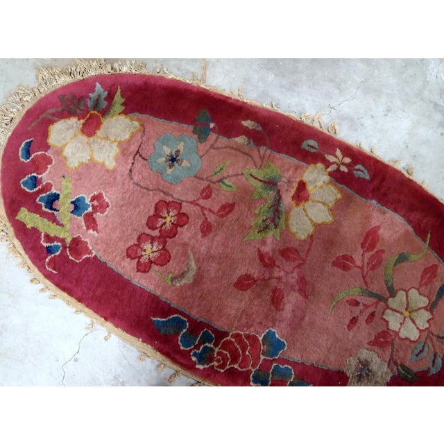 1920s 1920s Handmade Antique Art Deco Chinese Rug 2' X 4.1' For Sale - Image 5 of 7