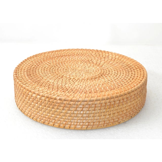 1960 Rattan, Cane & Bamboo Chip & Dip Server For Sale - Image 11 of 13