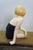 Emily Kaufman "Nya" Resin Blonde Woman Cocktail Dress Art Sculpture Statue 23" For Sale - Image 9 of 14