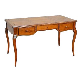 Grange French Cherry Louis XV Style Bureau Plat Writing Desk For Sale