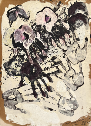 Jan Meyer, Handprint, 1981, Oil on Paper