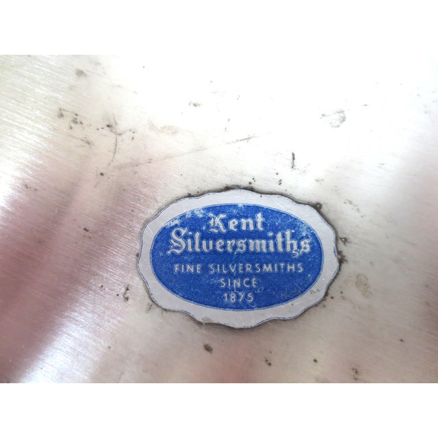 Metal Kent Silversmiths Silverplate Bread Serving Tray For Sale - Image 7 of 7