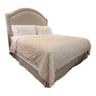 King Size Rogers & Goffigon Fully Upholstered Bed For Sale