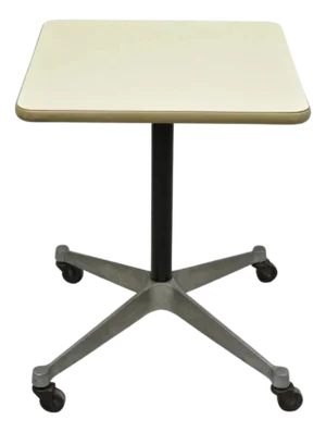 Vintage Herman Miller Eames Mid Century Modern Rolling Contract Base Side Table