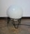 Metal Vintage Metal and Frosted Glass Globe Lamp, 1980s For Sale - Image 7 of 8