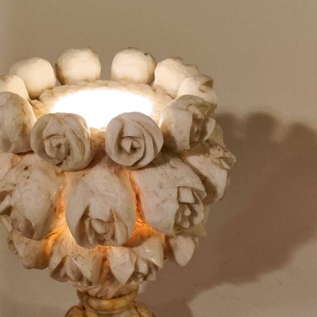 Classic Alabaster Table Lamp, Spain, 1950s For Sale - Image 15 of 16