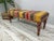 Saffron Handmade Colorblock Kilim Upholstered Bench For Sale - Image 8 of 10