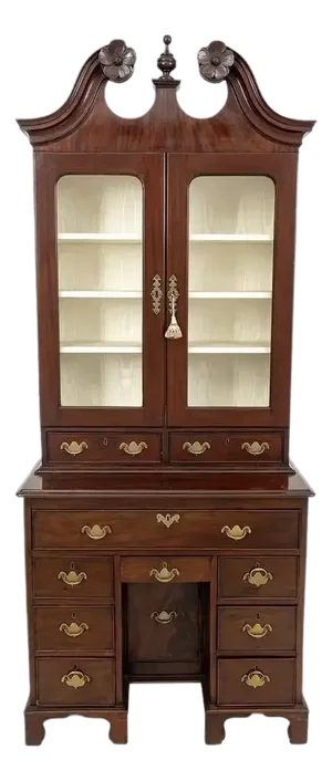 18th Century Irish Mahogany Secretaire Cabinet Attributed to Christopher Hearn