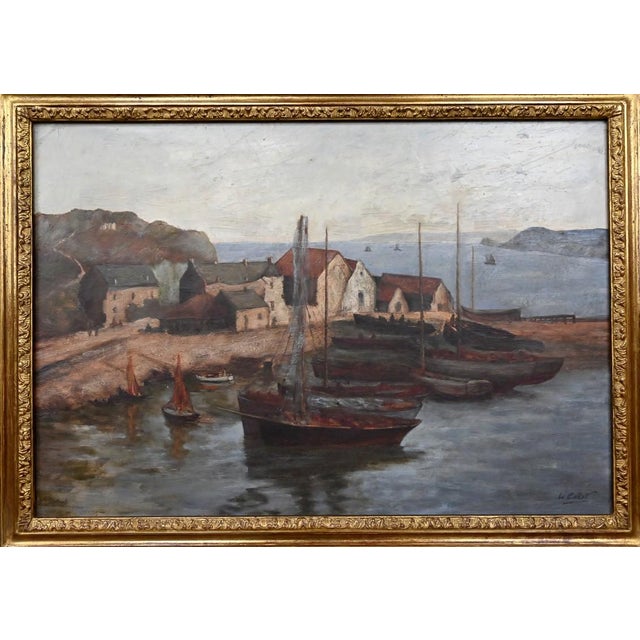 Callot, The Port of Camaret, Oil on Canvas, Early 20th Century For Sale - Image 6 of 18