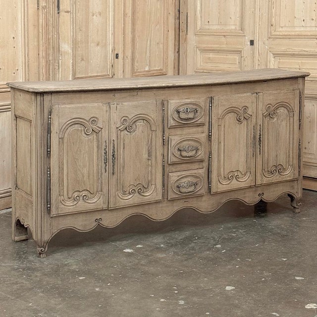 18th Century Country French Buffet ~ Enfilade in Stripped Oak is a marvel of hand-craftsmanship performed by talented...