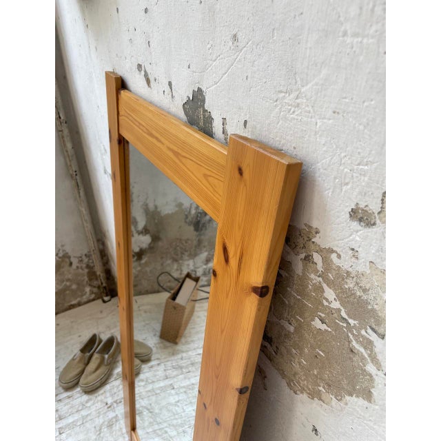 Wood Vintage Pine Mirror, 1980s For Sale - Image 7 of 18