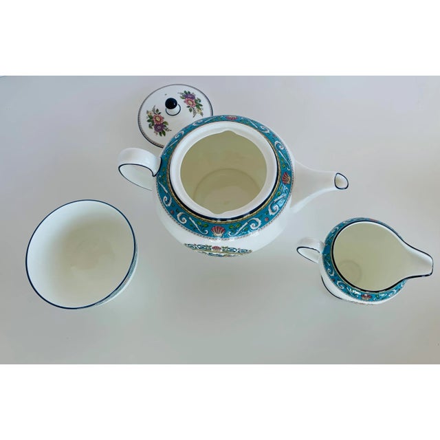 Wedgwood "Turquoise Runnymede" Tea Set From the 1970s - 23 Pieces For Sale In San Diego - Image 6 of 12