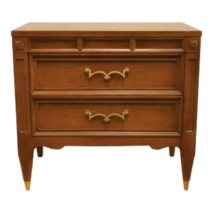 American of Martinsville Italian Neoclassical Tuscan Style 25" Two Drawer Nightstand 3110-12