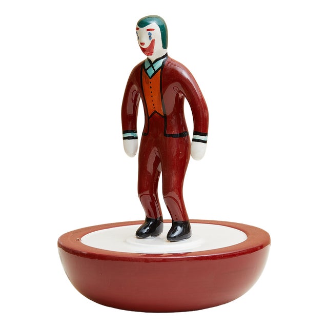 Subbuteo Ornament Sculpture in Double-Mold Ceramic from Artigianato Italiano For Sale