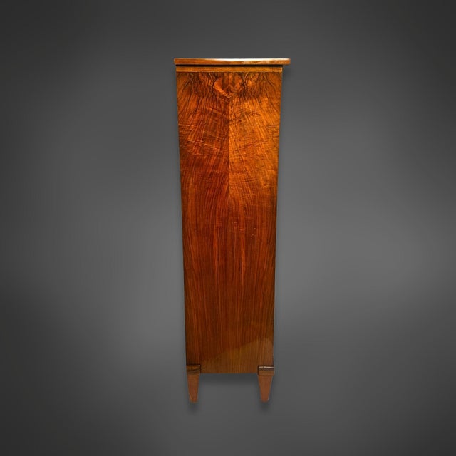 Brown Biedermeier Chest of Drawers in Walnut, 1830 For Sale - Image 8 of 11