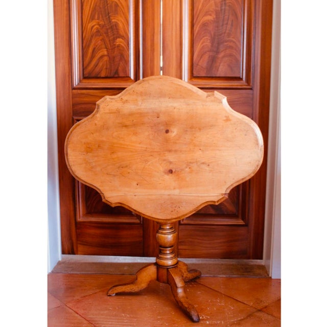 French Provincial Swedish Fruitwood Occasional Table, 19th Century For Sale - Image 3 of 12