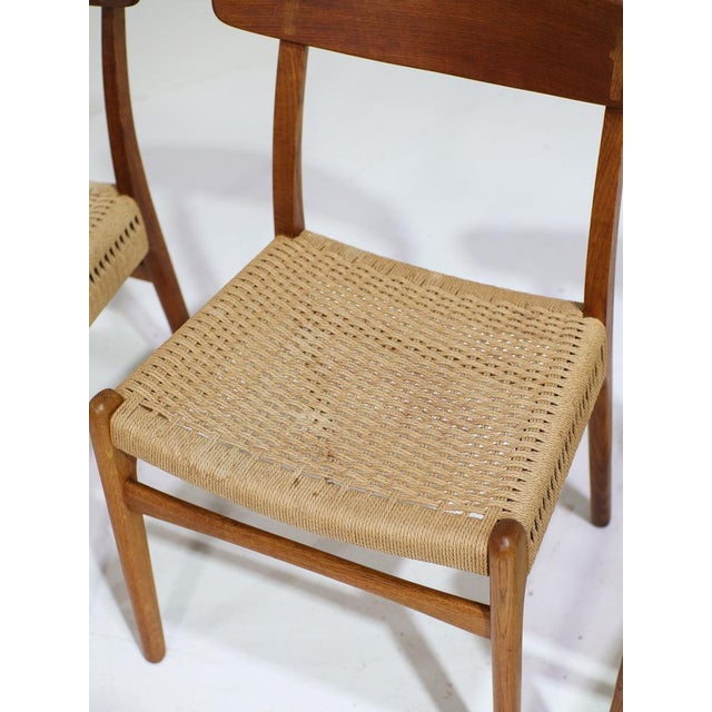 Vintage Dining Chairs in Oak by Hans J. Wegner for Carl Hansen & Søn, 1950s, Set of 4 For Sale - Image 17 of 18