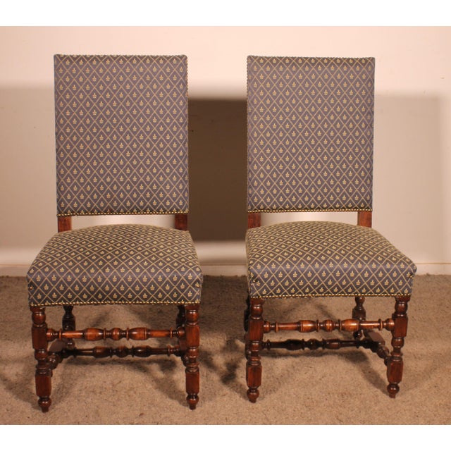 Set of Louis XIII Walnut Dining Chairs For Sale - Image 11 of 11