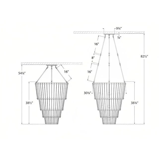 2020s Carrier & Company for Visual Comfort Signature Cadence Large Waterfall Chandelier in Hand-Rubbed Antique Brass with Antique Mirror For Sale - Image 5 of 5