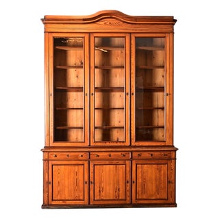 French 19th Century Pine and Glass Door Bibliotheque For Sale