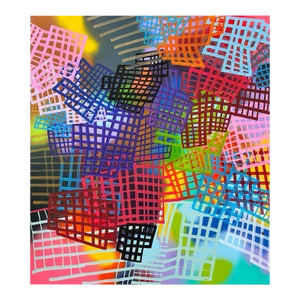 Contemporary Abstract Acrylic on Canvas Painting "Spring Fever" by Martina Nehrling